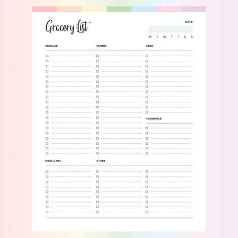 Shopping List Printable